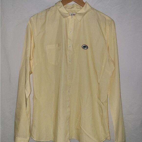 Cutter & Buck Button Shirt Long Sleeve Green Bay P - Picture 1 of 4